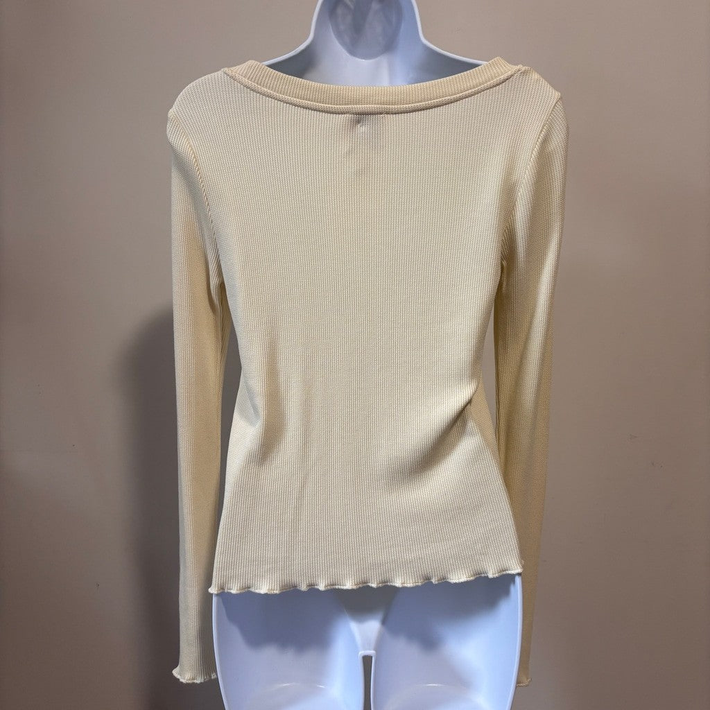 Industry Republic Clothing Women's Small Waffle Knit Long Sleeve Sweater NWT