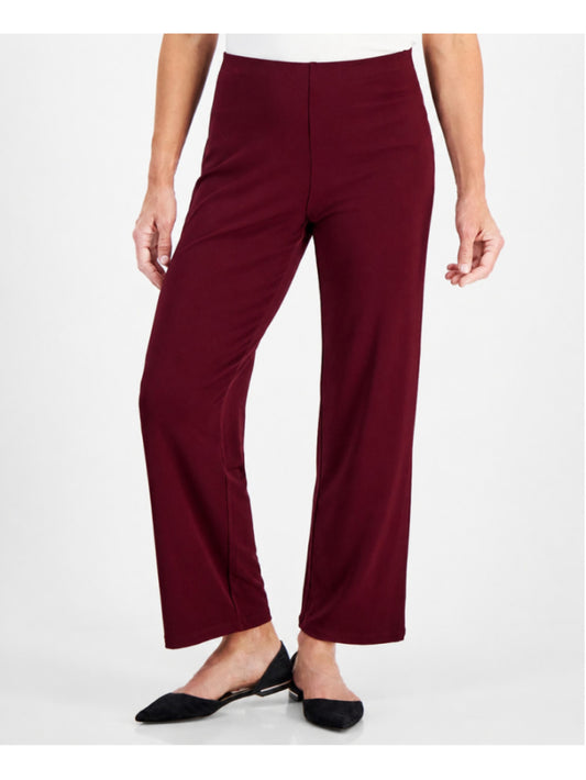 JM Collection LP Burgundy Knit Pull-On Dress Pants w/ Elastic Waist NWT