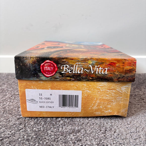 Bella Vita Size 11 Black & Brown Leather Italy Platform Blocky 90's Sandals NIB