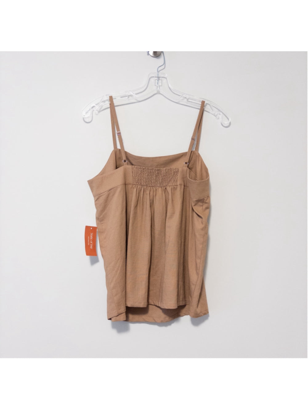 State of Day Women's Brown 2-Pc. Sleeveless Linen Pajamas Set NWT