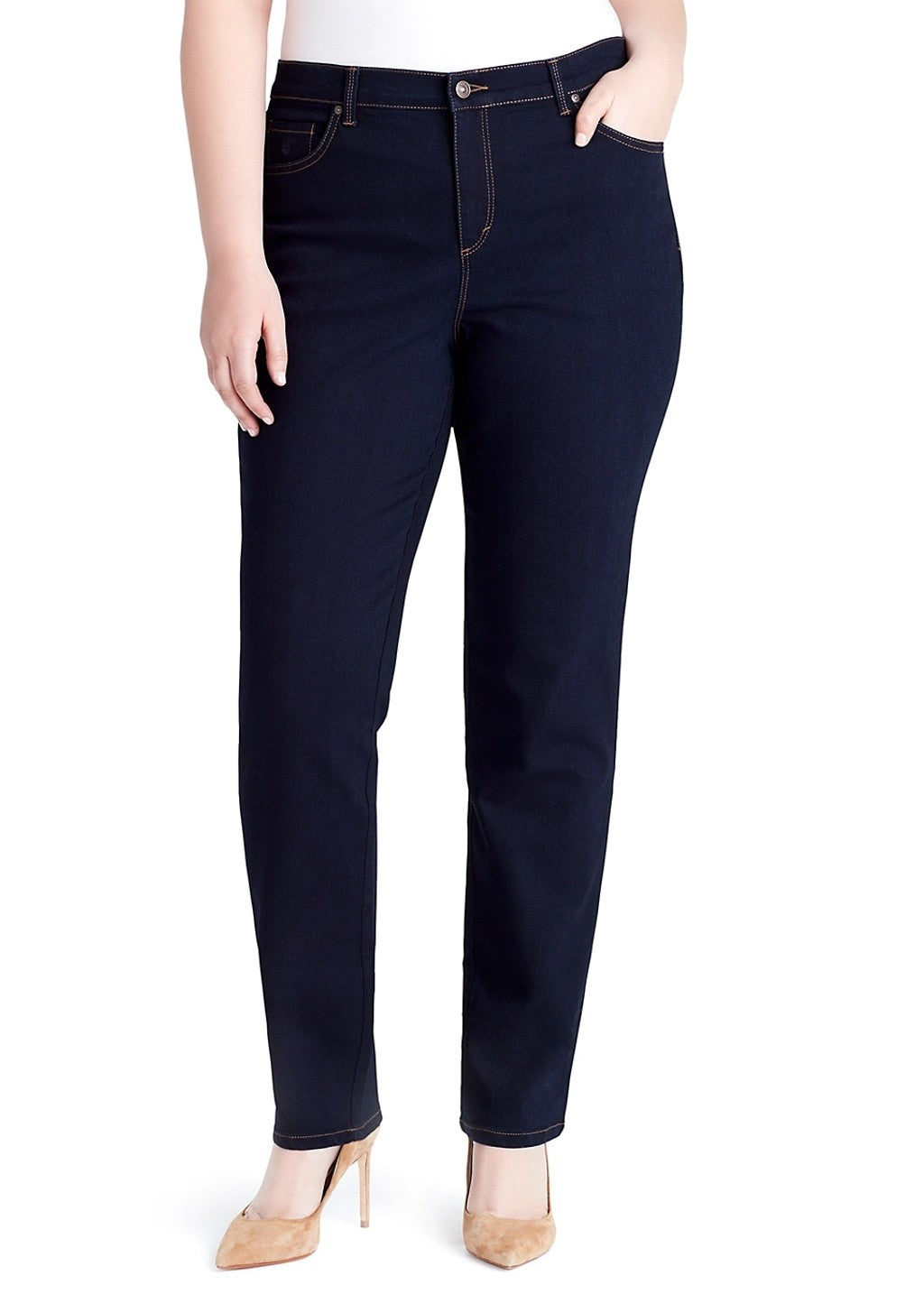 Gloria Vanderbilt Plus Size 22W Amanda Original Slimming Dark Jeans NWT