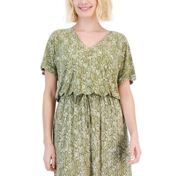 I.N.C. INTERNATIONAL CONCEPTS Petite Side-Slit Drawstring-Waist Maxi Dress NWT