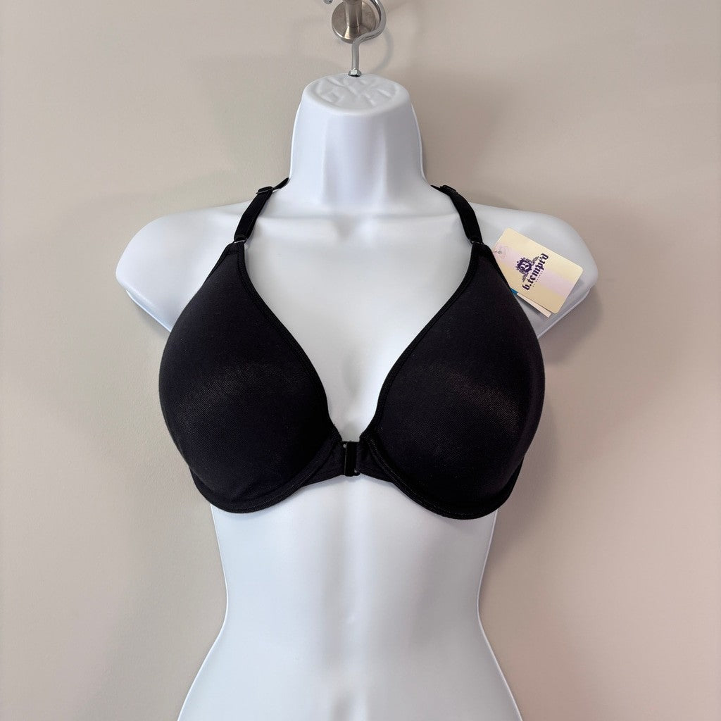 B.tempt'd by Wacoal Women's Black Inspired Eyelet Front Close Bra NWT