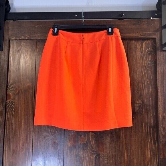 Bar III Women's Textured Crepe Orange Pencil Skirt NWT