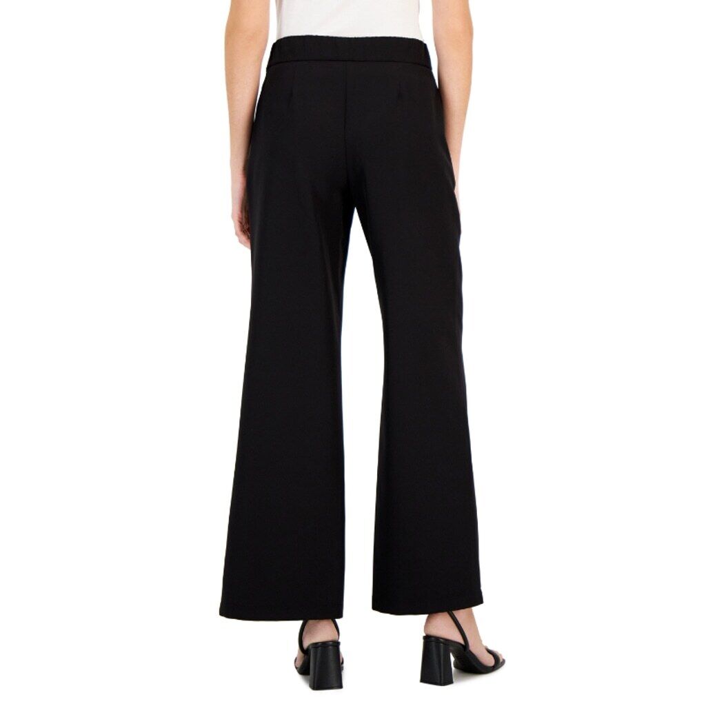INC International Concepts XS Black High Rise Front-Slit Flare Leg Pants NWT