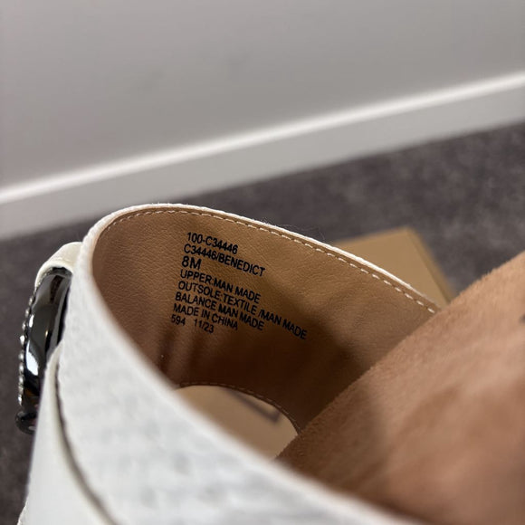 Cliffs by White Mountain Women's 7 & 8 White Benedict Comfort Sandals NWT