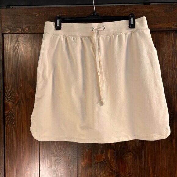 Karen Scott Knit Beige Draw-String Waist Skort NWT