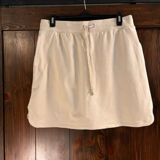 Karen Scott Knit Beige Draw-String Waist Skort NWT