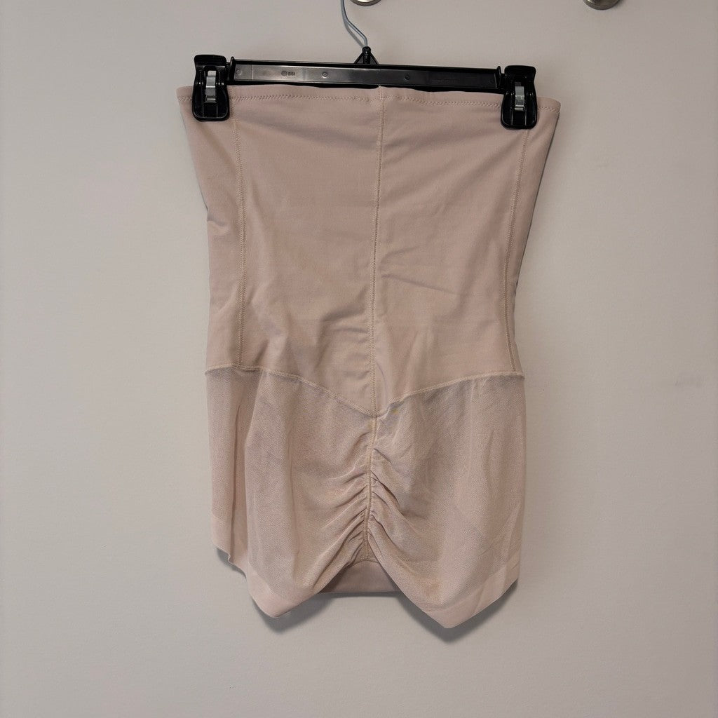 Leonisa Women's XL Beige High-Waisted Sheer Bottom Sculpting Shapewear NWT