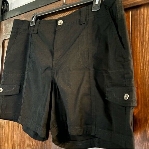 Style & Co Women's Petite Black Casual Comfort-Waist Cargo Shorts NWT