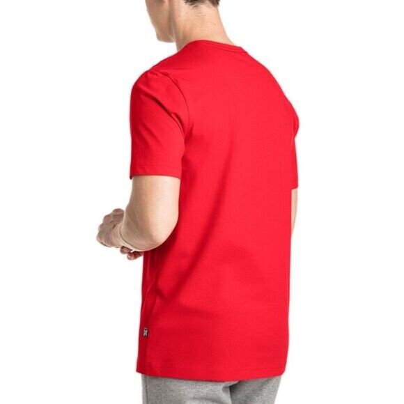Puma Men's Size Medium Red Essential Black Logo T-Shirt NWOT