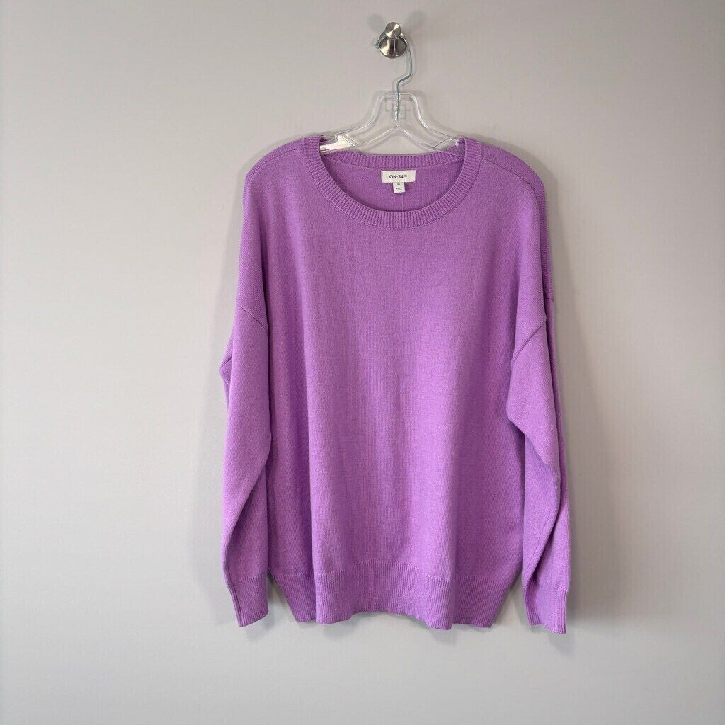 ON 34TH Plus Size Lilac Purple Super Soft Crewneck Sweater NWT