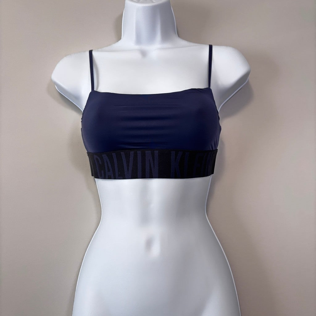 Calvin Klein Women's Navy Intense Power Micro Unlined Bralette NWT
