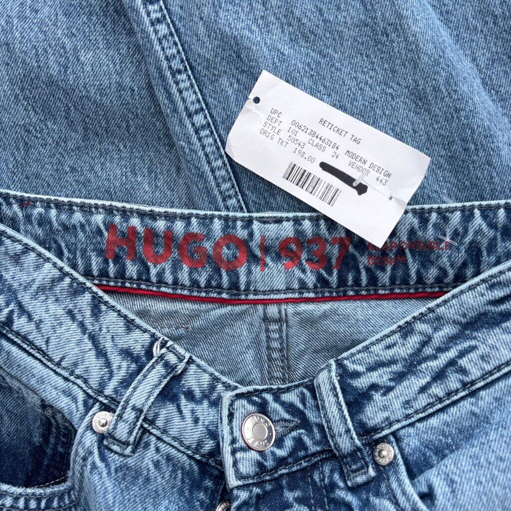 HUGO Boss Women's Size 25 Ripped Light-Wash High-Rise Denim Jeans NWT