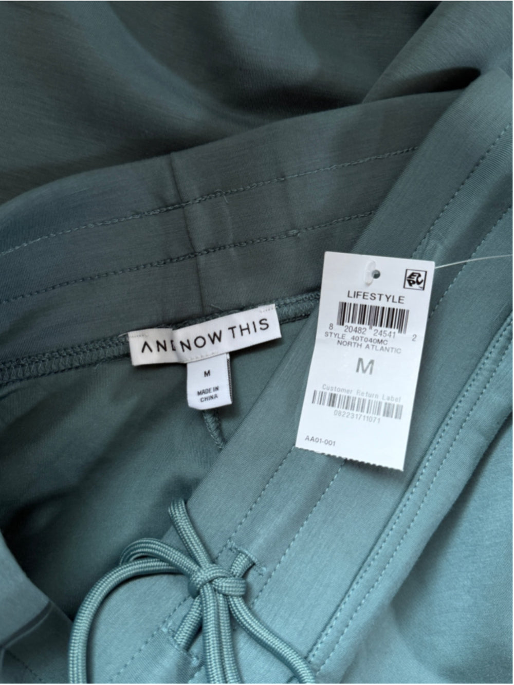 And Now This Women's Medium Teal Wide Leg Drawstring Pants / Joggers NWT