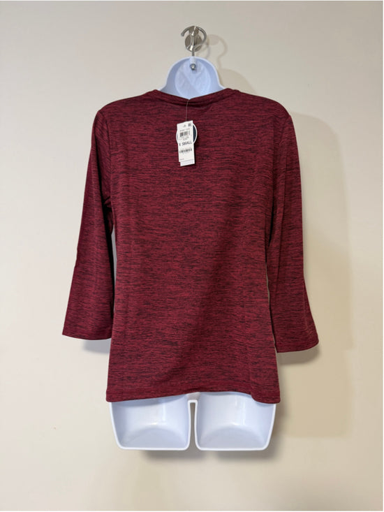 Karen Scott Women's Extra Small Red Sports / Exercise 3/4-Sleeve Top NWT