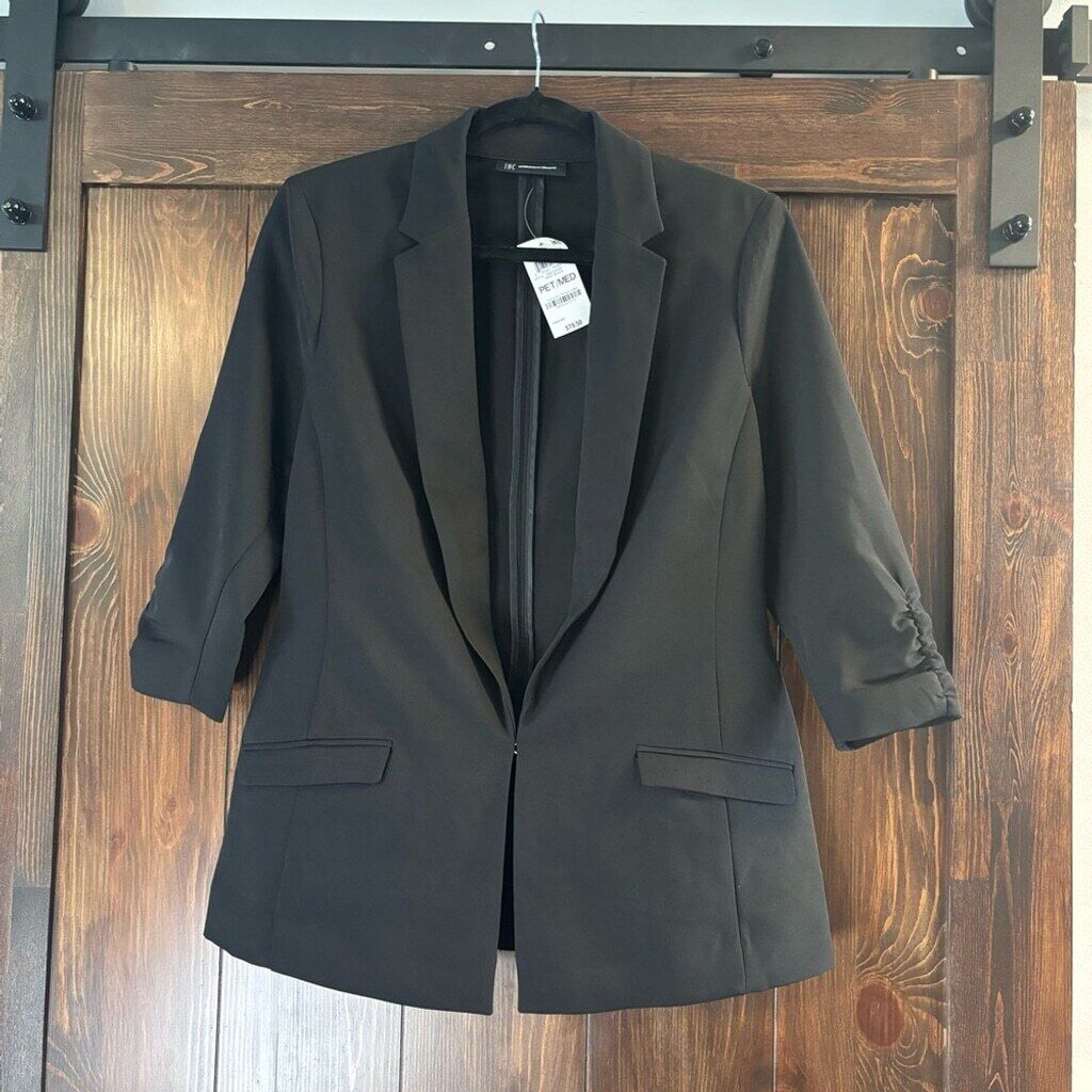 I.N.C. International Concepts Black XL Petite 3/4 Sleeve Menswear Blazer NWT