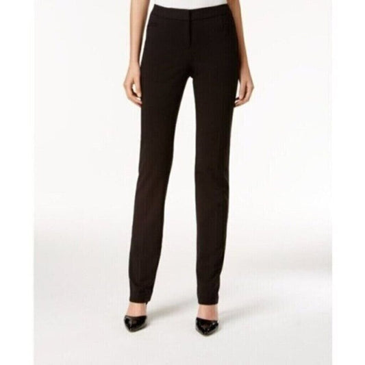 Alfani Women's 6 Short Straight-Leg Black Comfortable Dress Pants NWT