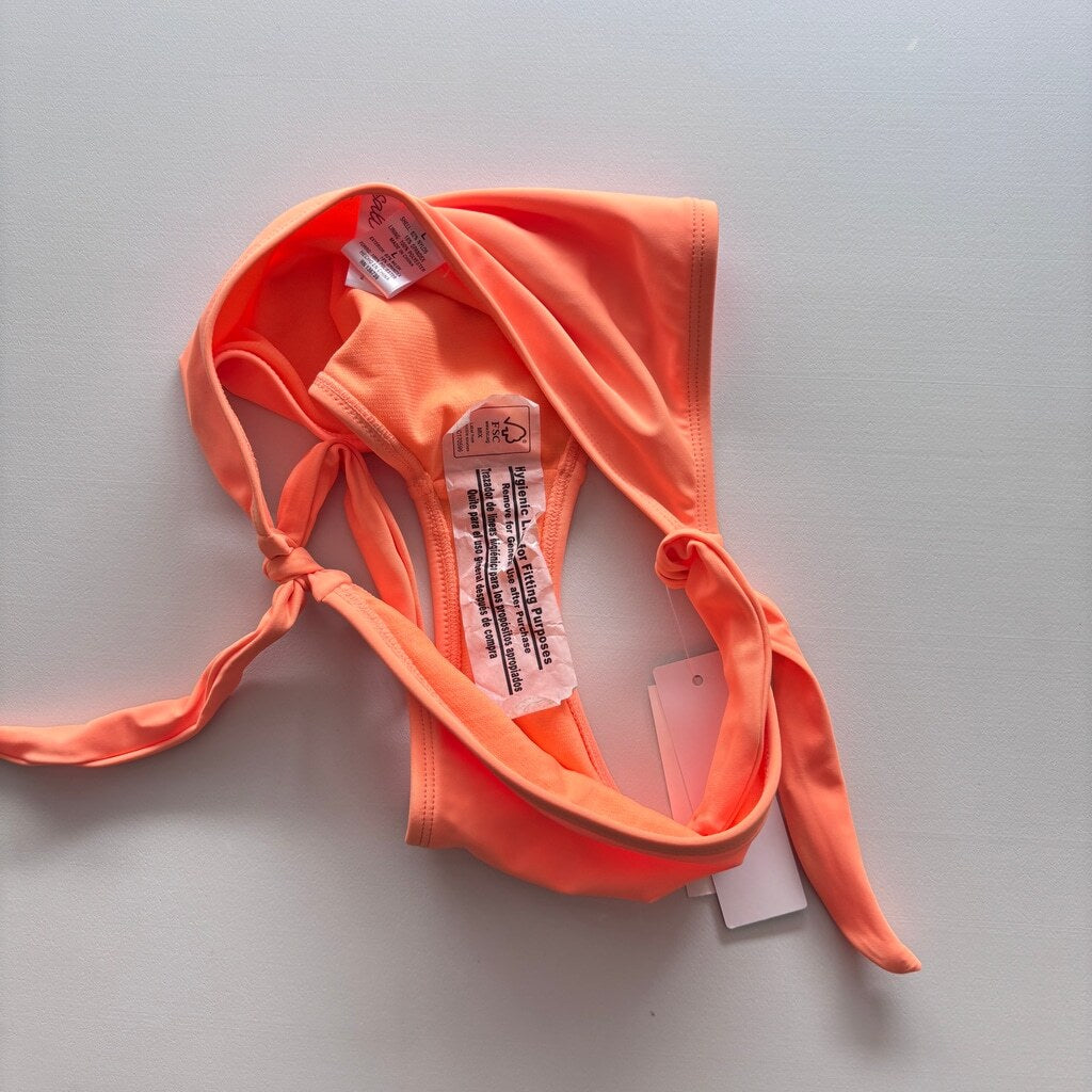 Salt + Cove Size Large Bright Orange Side Tie Bikini Bottoms NWT