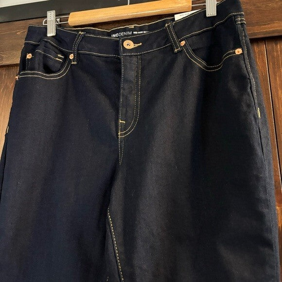 I.N.C. International Concepts Petite Mid Rise Dark Wash Skinny Jeans NWT