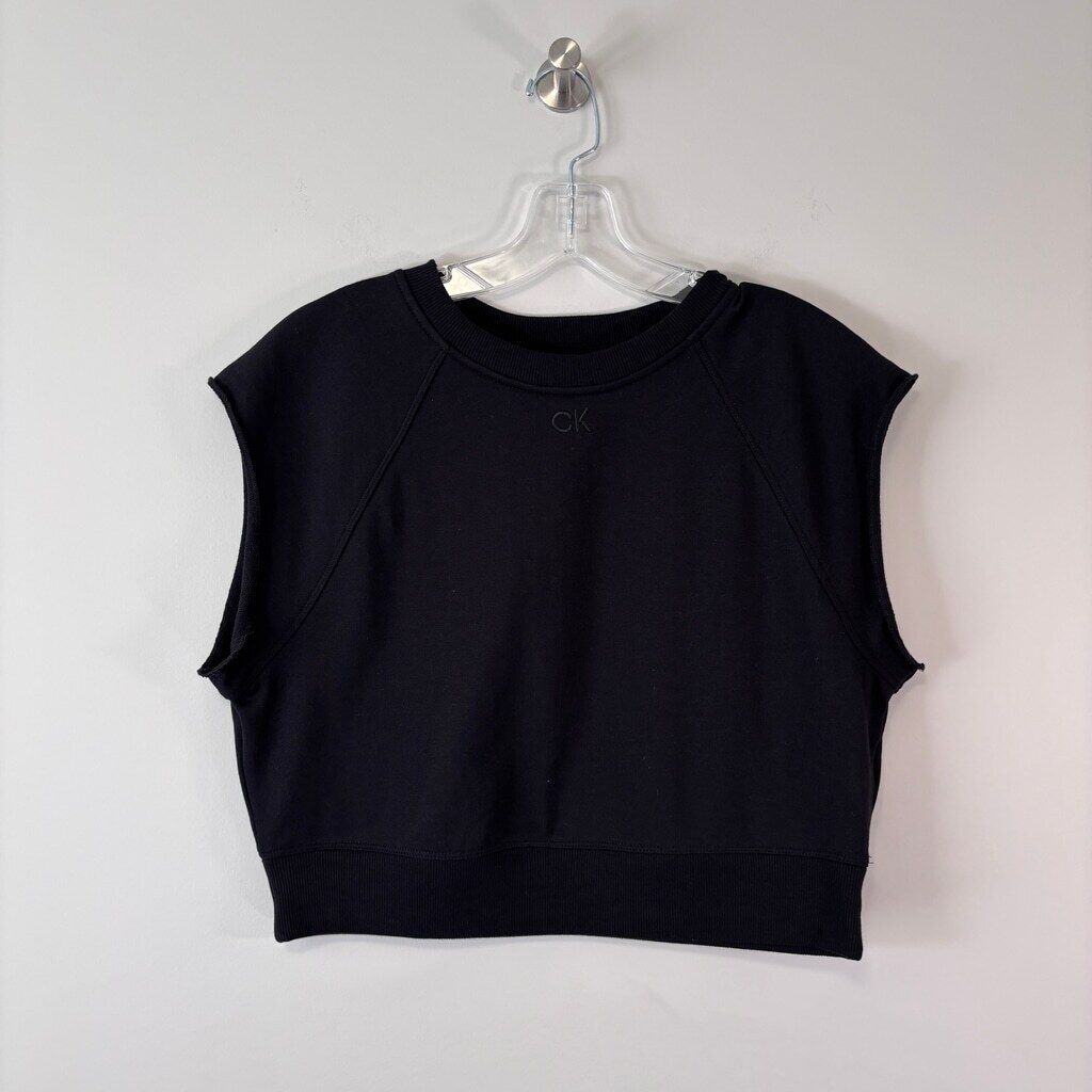 Calvin Klein Performance Women's Medium Black Sleeveless Crop Top NWOT