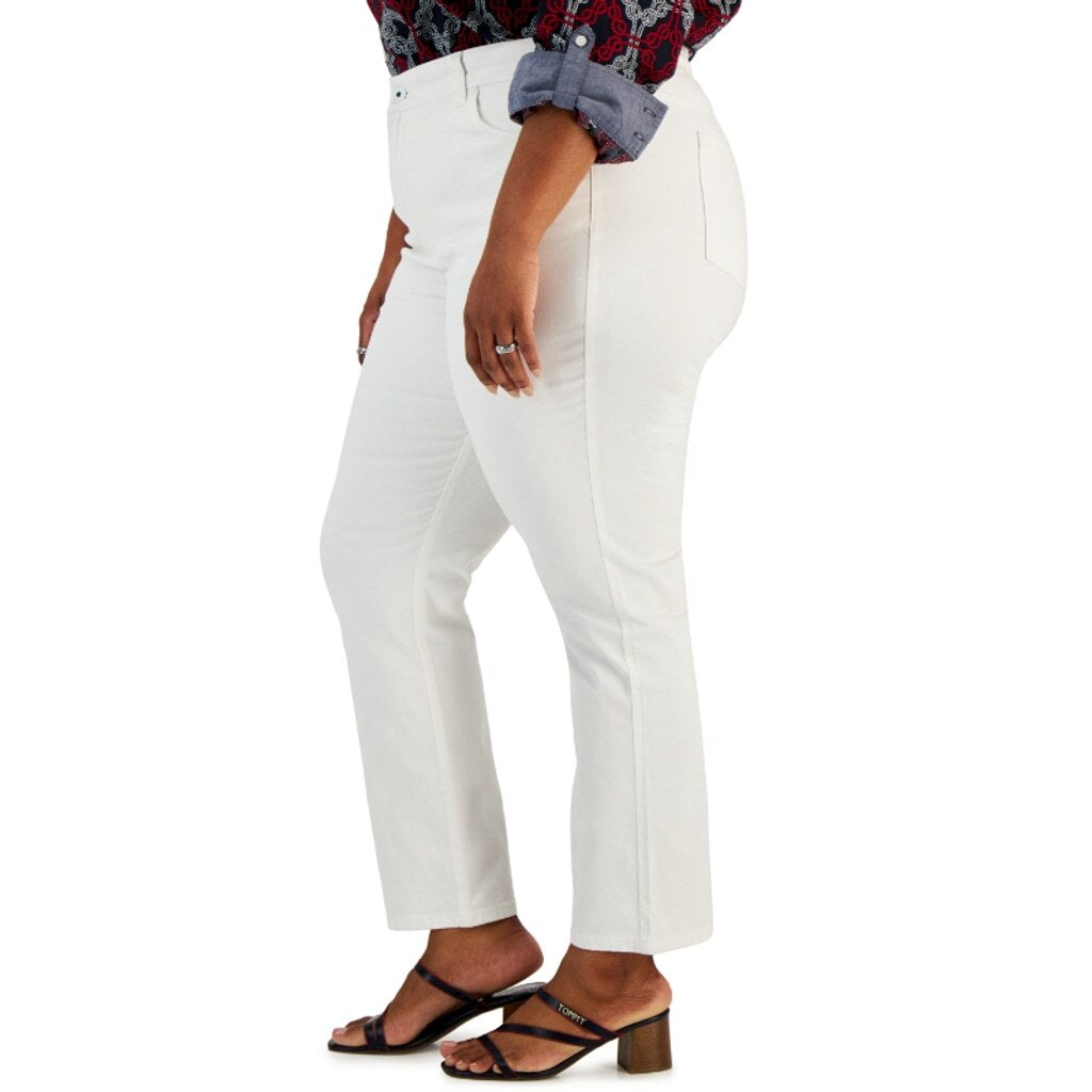 Style & Co. Women's Plus Size 20W White High Rise Straight Leg Jeans NWT