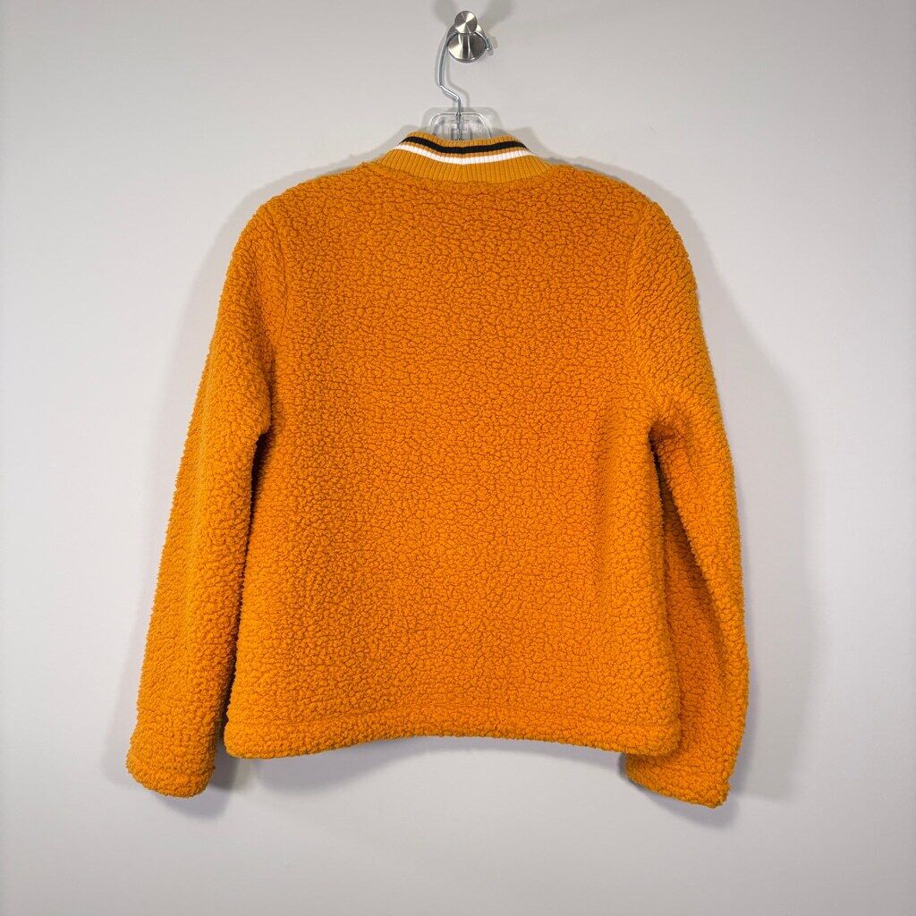 Tommy Hilfiger Women's XS Orange Fuzzy V-Neck Button Cardigan Sweater NWOT