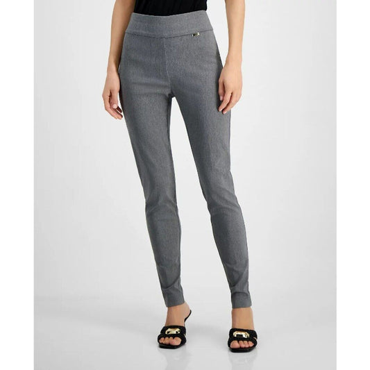 INC International Concepts 4 Grey Tummy-Control High-Rise Skinny Dress Pants NWT