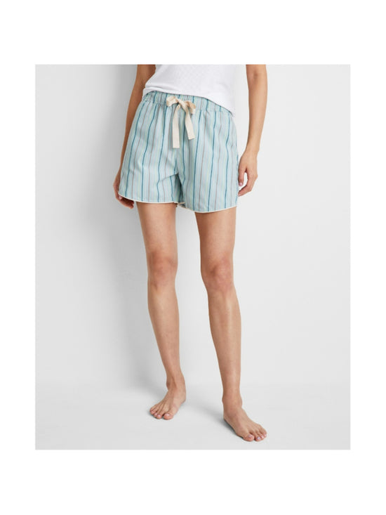 State of Day Plus Size 2X Blue Striped Sleep Lounge Poplin Boxer Shorts NWT