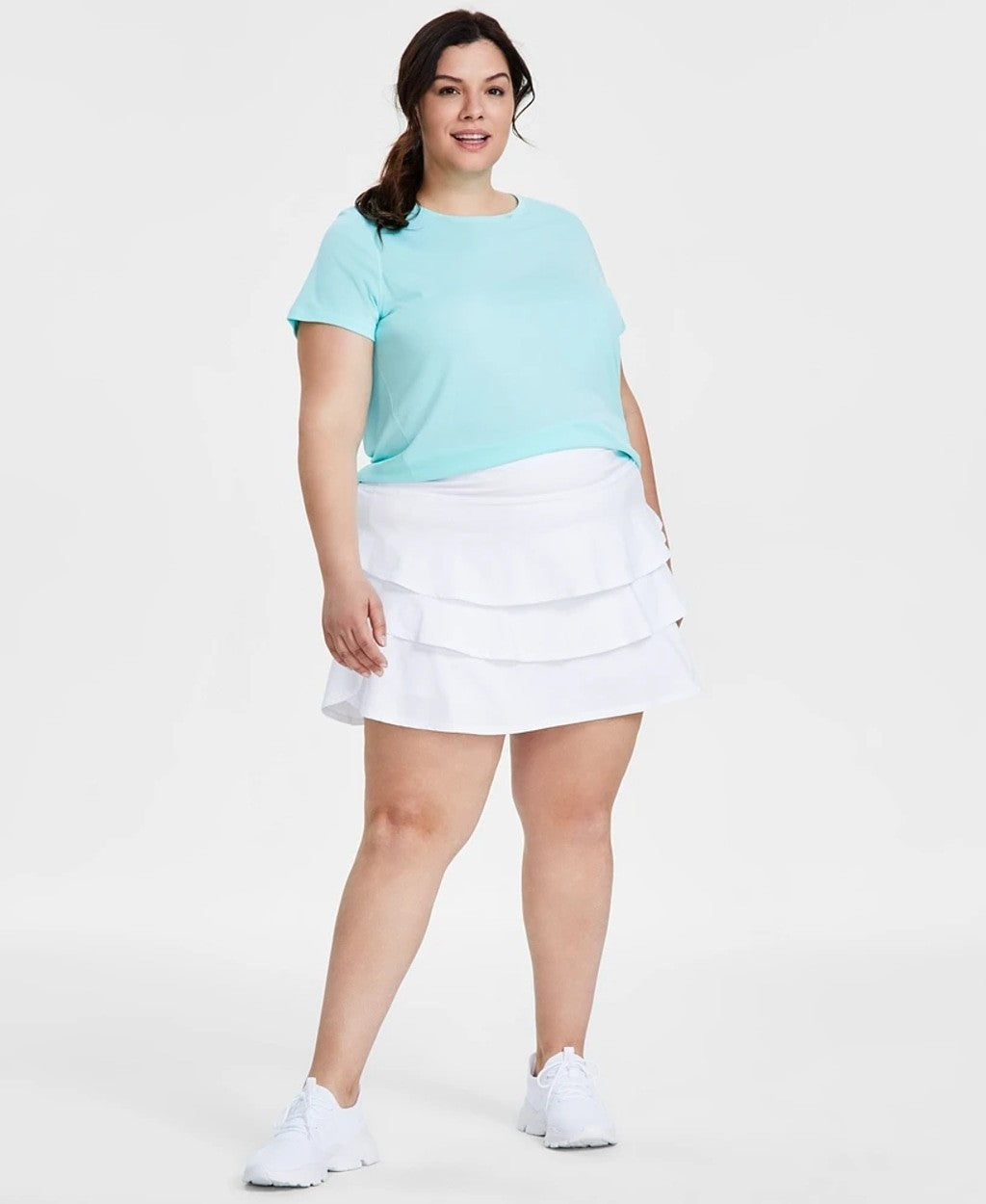 Id Ideology Women's Plus Size 3X White Flounced Active Skort NWT