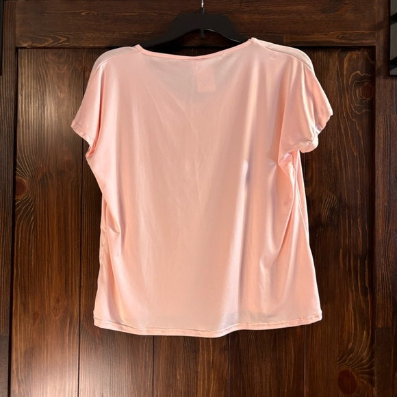 Body Touch Lingerie Blush Pink Soft T-Shirt Size Large