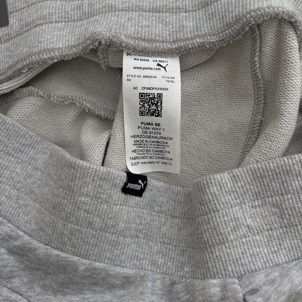 Puma Women's Large Grey Essentials Logo Athletic Shorts NWT