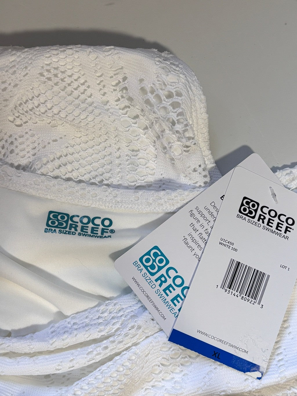 Coco Reef Women's Crochet High Leg High Waist Bikini Swim Bottom NWT