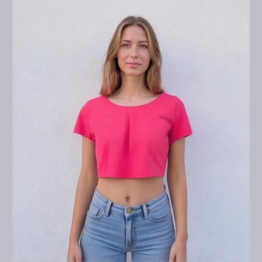 Ambiance Women's Size Small Pink Crop Top NWT