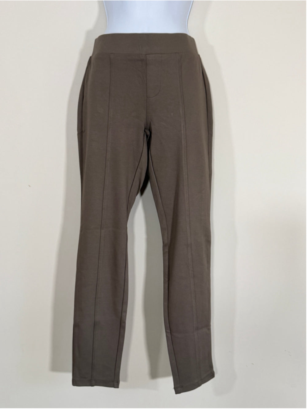 Style & Co Size Small Taupe Brown Seam Front Ponte Skinny Pants NWT