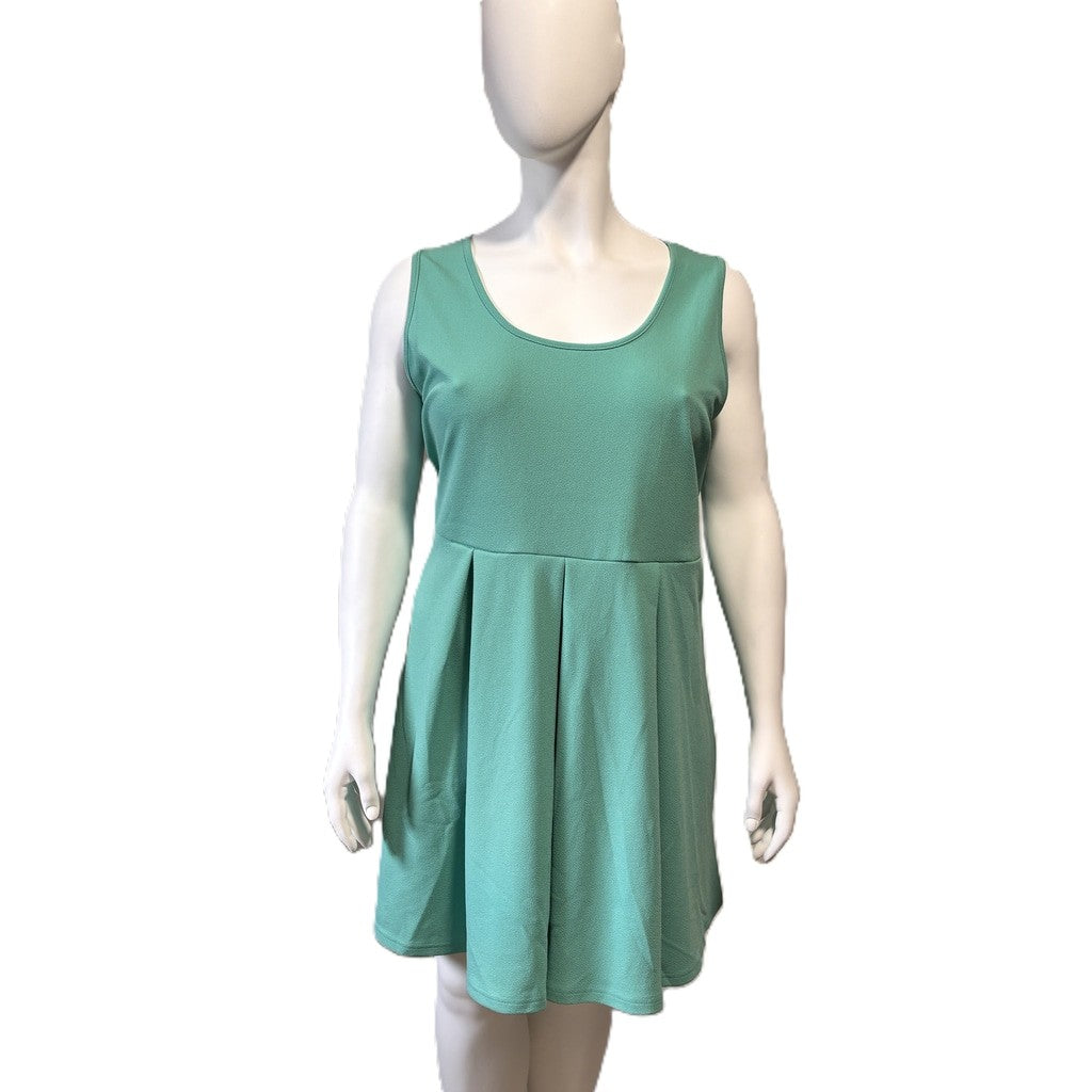 White Mark Plus Size 3XL Mint Green Fit and Flare / Skater Dress Knee Length NWT