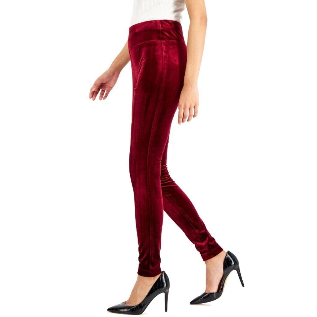 I.N.C. International Concepts Burgundy Velvet Skinny Pants NWT.
