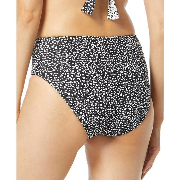 Coco Reef Size Medium Black White Dot Reversible High Waist Bikini Bottom NWT