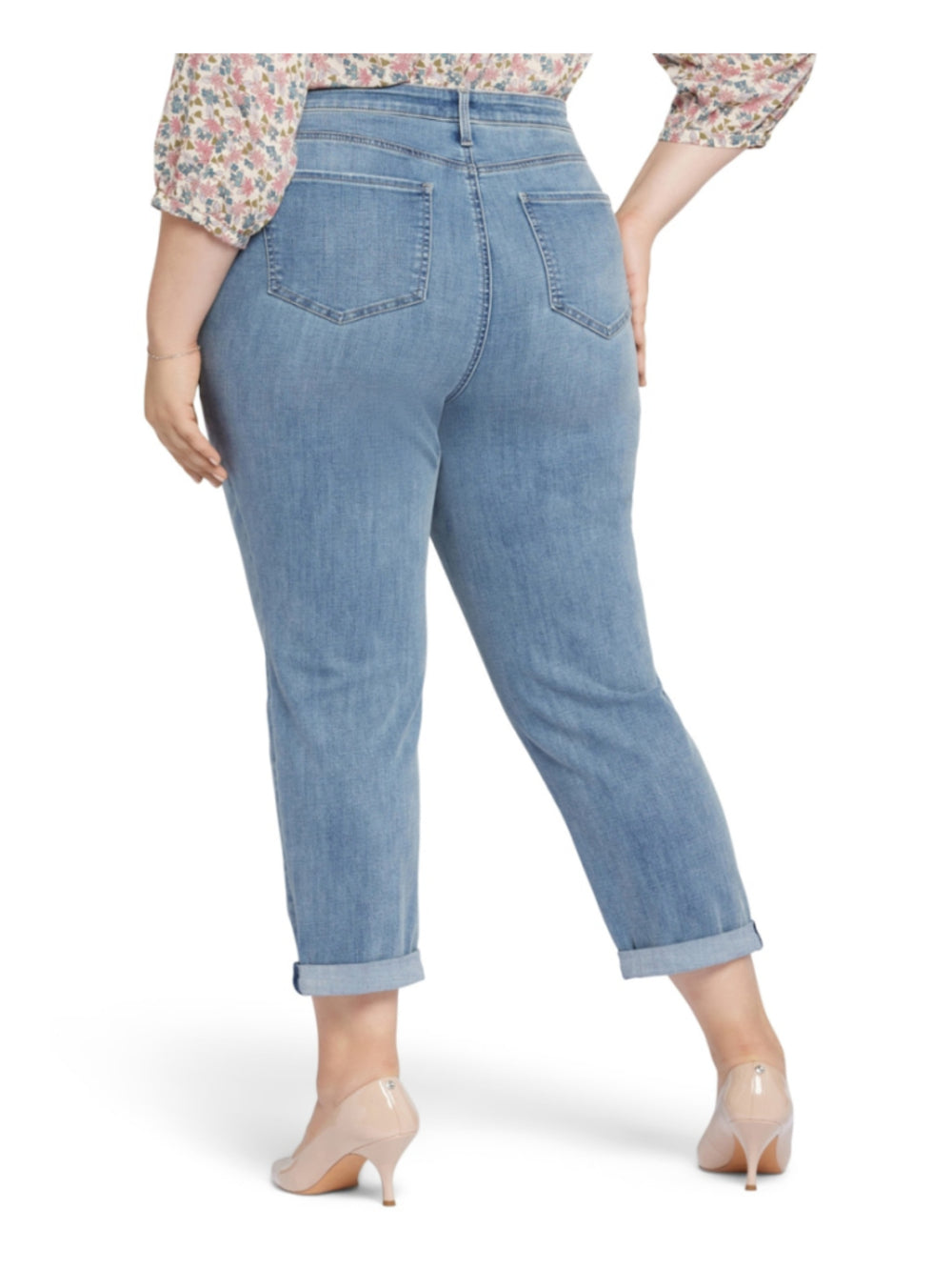 NYDJ Plus Size 18W Girlfriend Rolled Cuffs Light Wash Jeans NWT