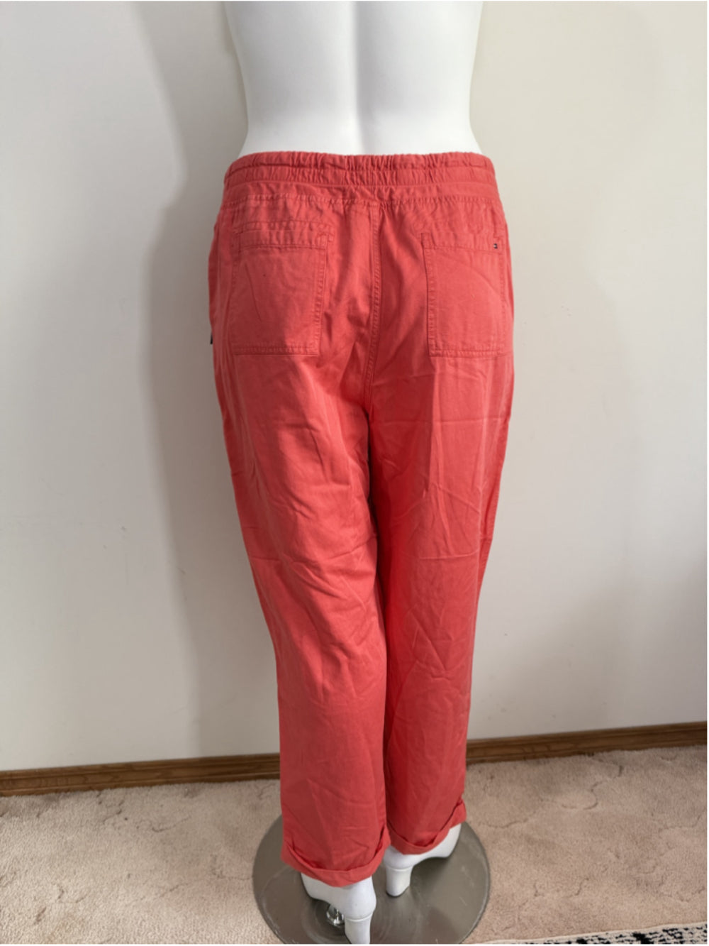 Tommy Hilfiger Women's XL Coral Rise Cuffed Twill Drawstring Pants NWT