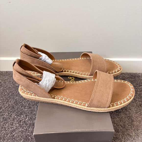 Style & Co Women's 9 Brown Peggy Ankle-Strap Espadrille Flat Sandals NIB