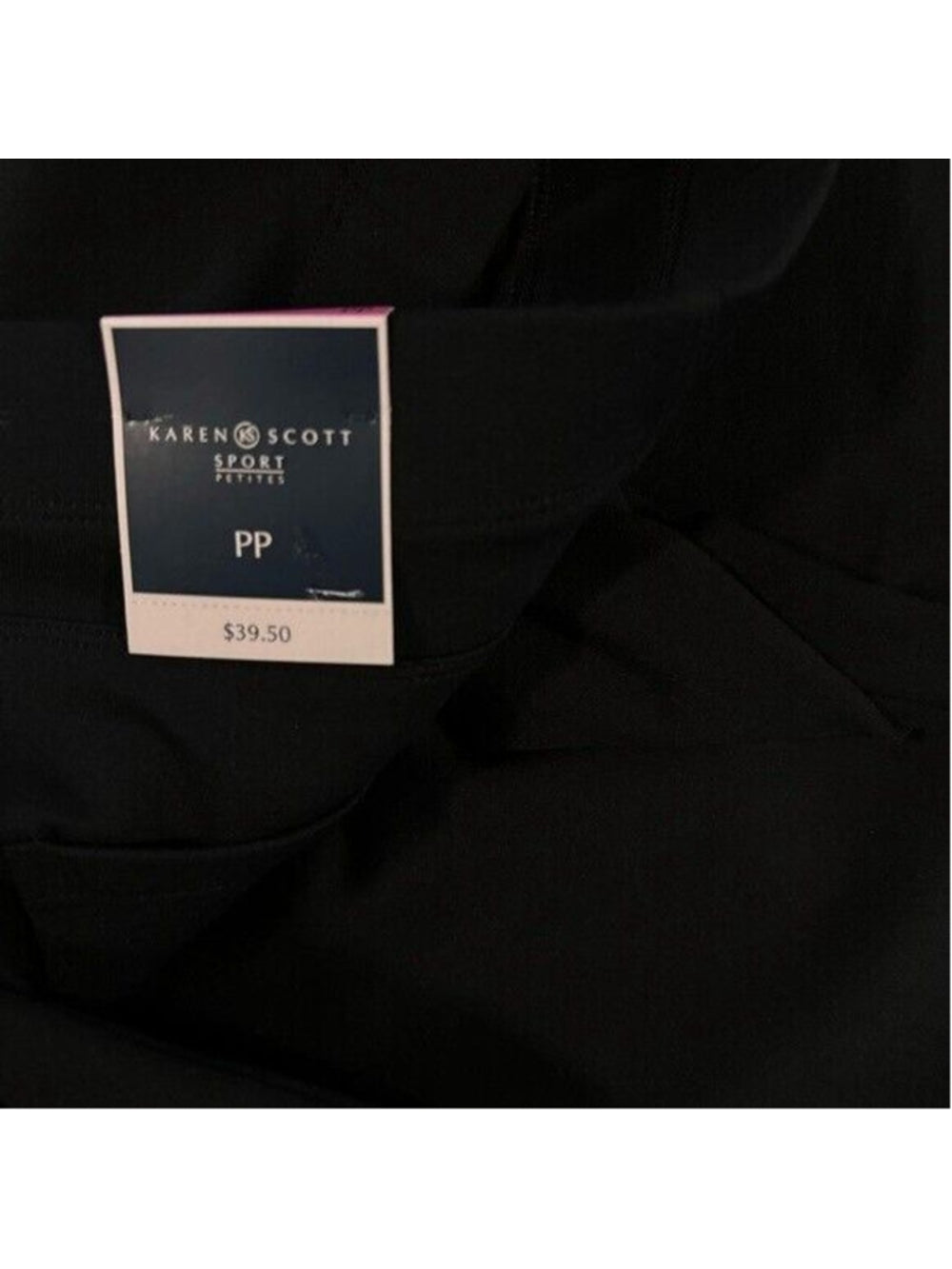 Karen Scott Petite Small Black Comfort Stretchy Pull-On Pants NWT