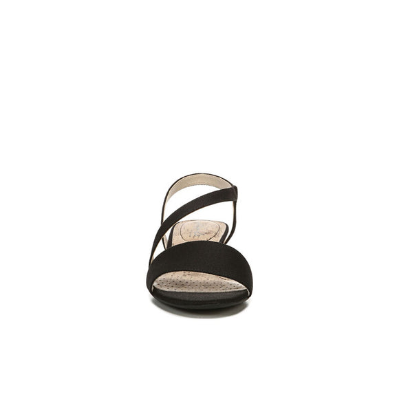 LifeStride Women's Size 6.5 Black Yasmine Strappy Wedge Sandals NIB