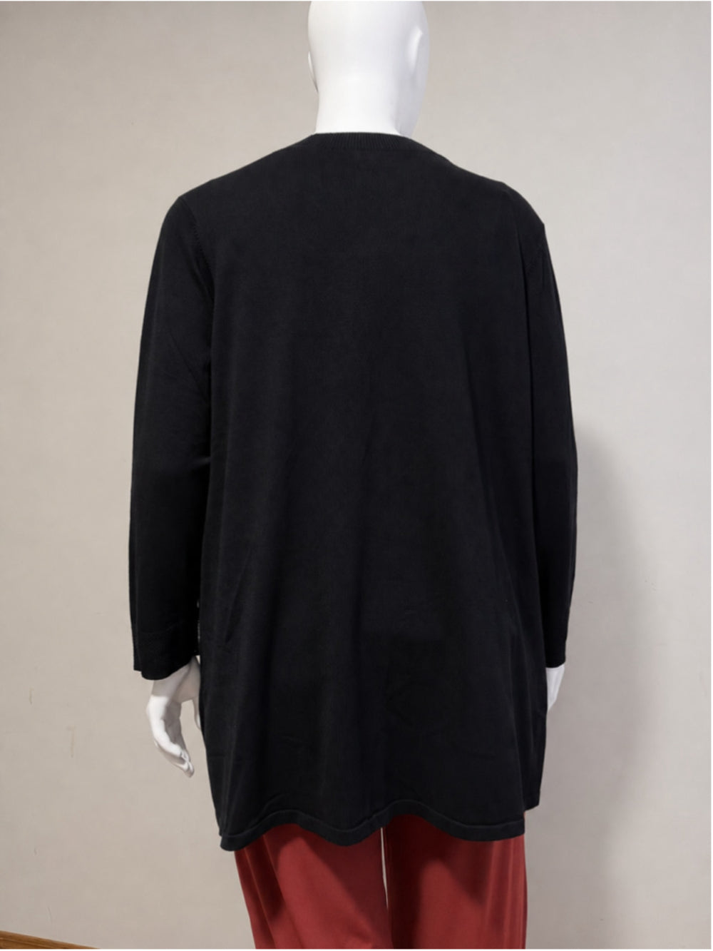 JM Collection Plus Size 2X Black Open-Front Shawl Collar Cardigan NWT