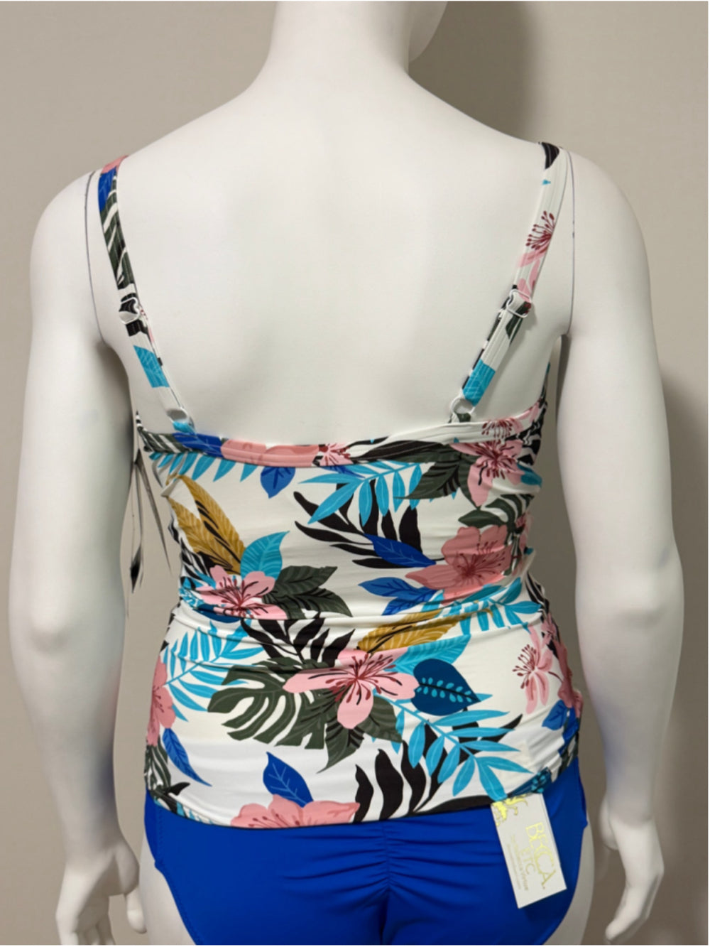 Coco Reef Size 36DD Floral Print Fitted Wrap-Style Printed Tankini Top NWT