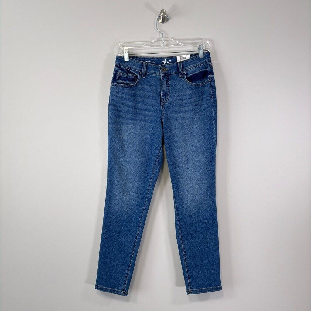 Style & Co Women's Petite Curvy-Fit Medium Wash Skinny Jeans NWT