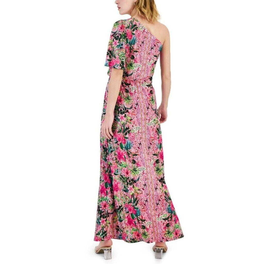 I.N.C. International Concepts Women's One-Shoulder Printed Maxi Dress NWT.