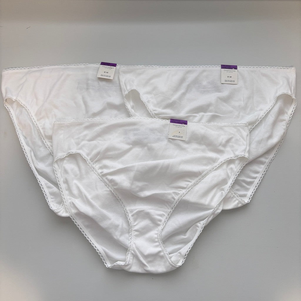 Charter Club Size XXL 100% Cotton 3 Pack of White Brief Underwear NWT XXL44