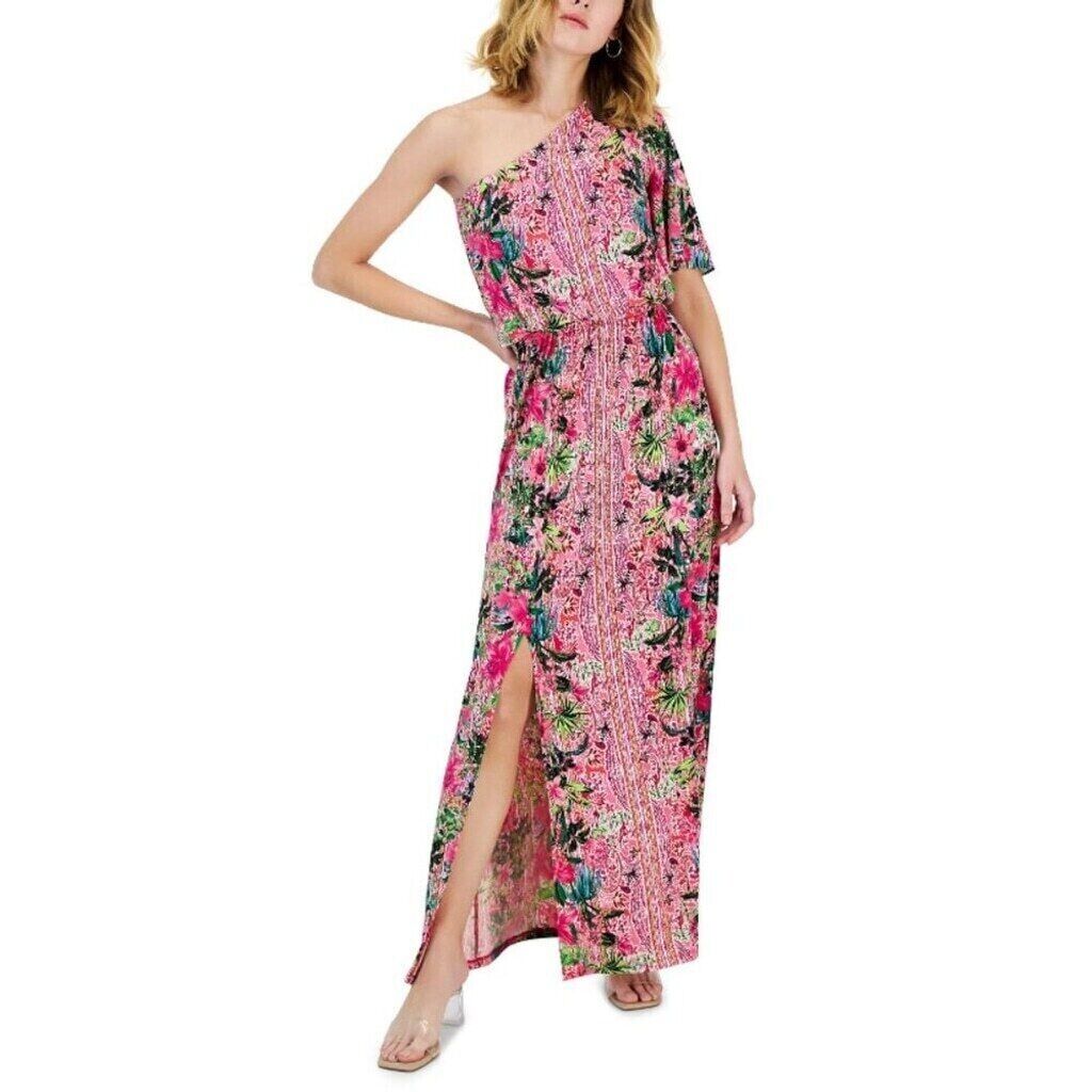 I.N.C. International Concepts Women's One-Shoulder Printed Maxi Dress NWT.