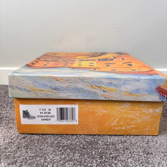 Bella Vita Women's 7.5 Narrow Khaki Lace-Up Side Zip Ankle Booties / Boots NIB